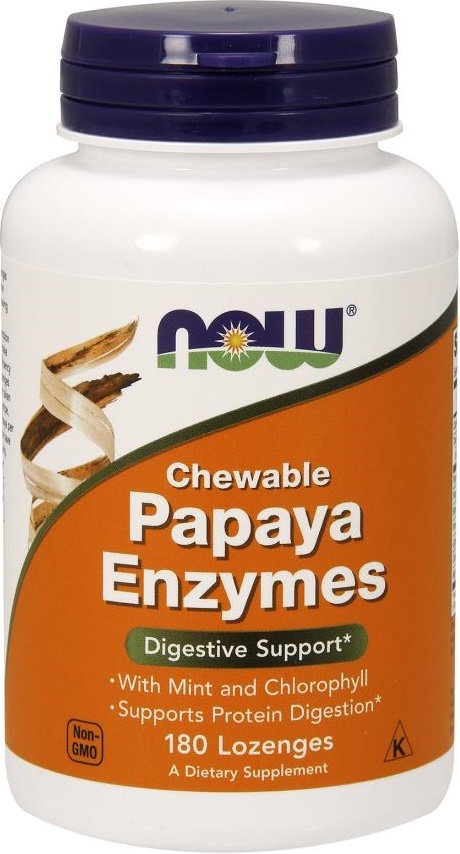 NOW Foods: Papaya Enzyme, Chewable - 180 lozenges