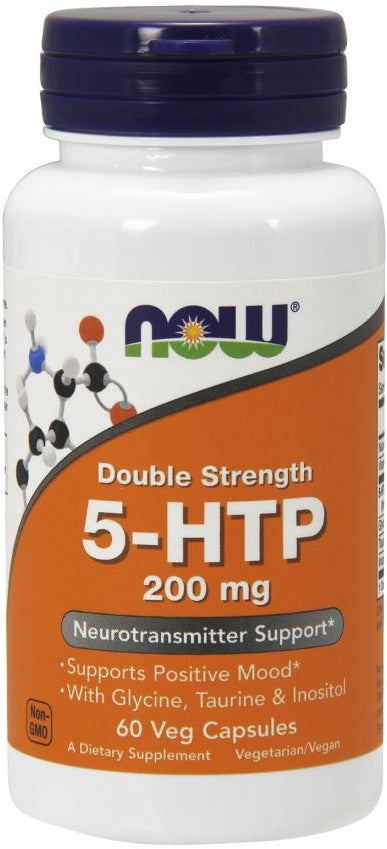 NOW Foods: 5-HTP with Glycine Taurine & Inositol, 200mg - 60 vcaps