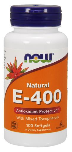 NOW Foods: Vitamin E-400 - Natural (Mixed Tocopherols) - 100 softgels