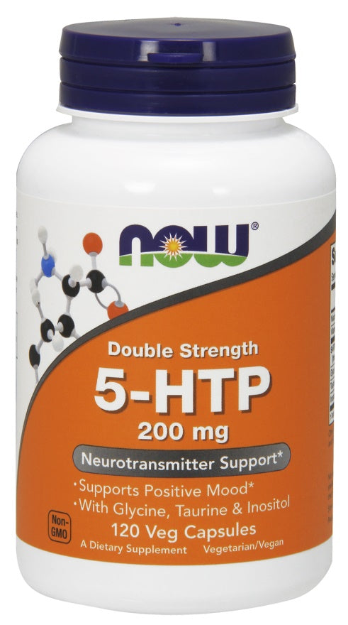 NOW Foods: 5-HTP with Glycine Taurine & Inositol, 200mg - 120 vcaps