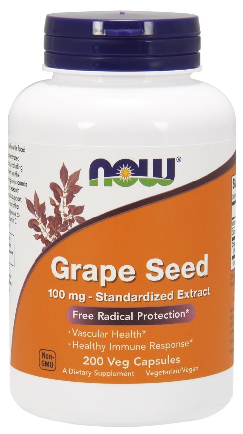 NOW Foods: Grape Seed Standardized Extract, 100mg - 200 vcaps