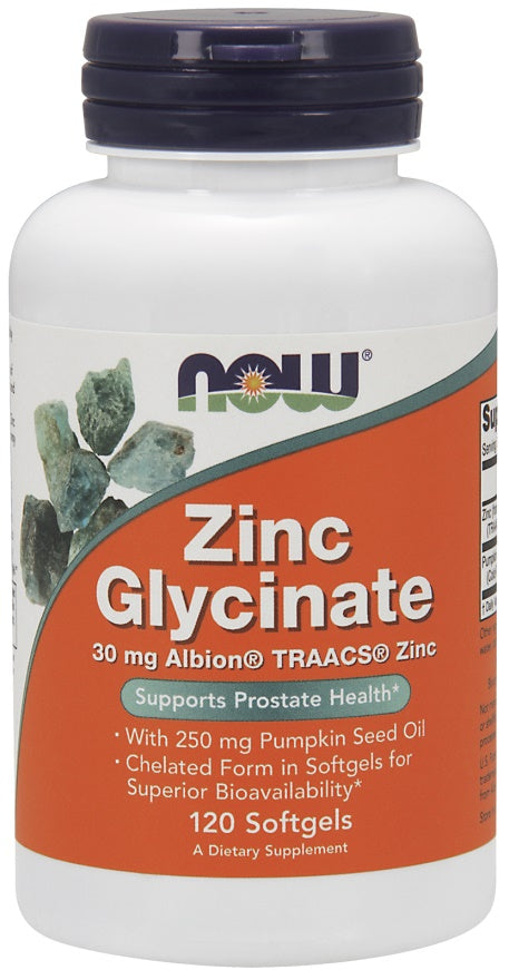 NOW Foods: Zinc Glycinate - 120 softgels