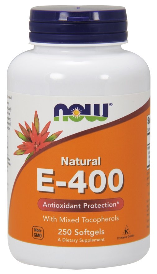 NOW Foods: Vitamin E-400 - Natural (Mixed Tocopherols) - 250 softgels