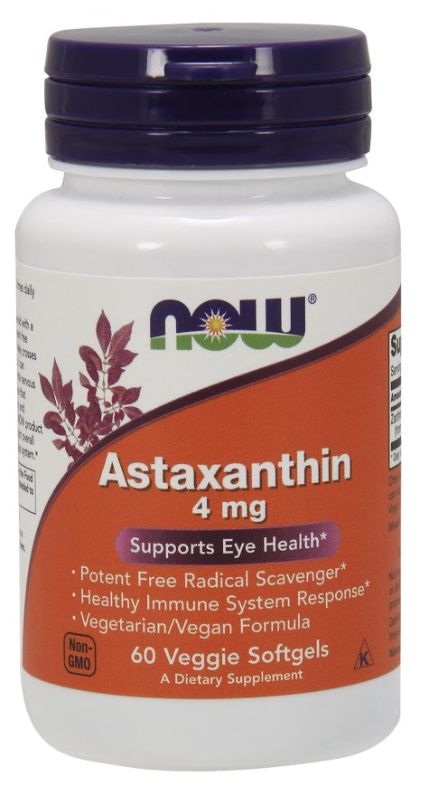 NOW Foods: Astaxanthin, 4mg - 60 veggie softgels