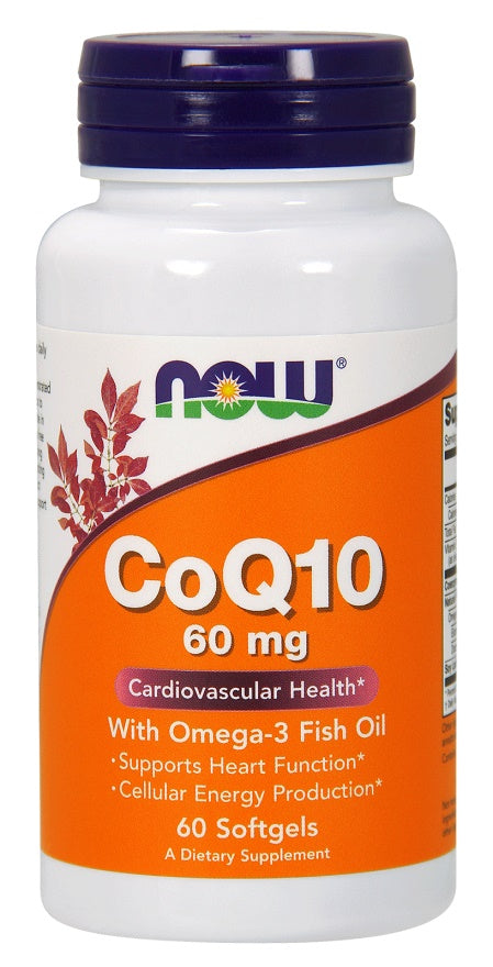 NOW Foods: CoQ10 with Omega-3, 60mg - 60 softgels