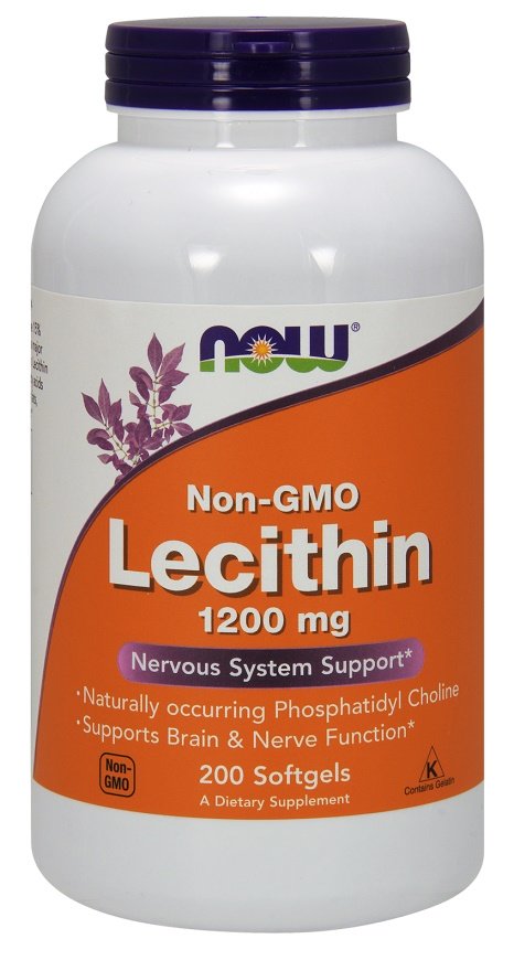 NOW Foods: Lecithin, 1200mg Non-GMO - 200 softgels