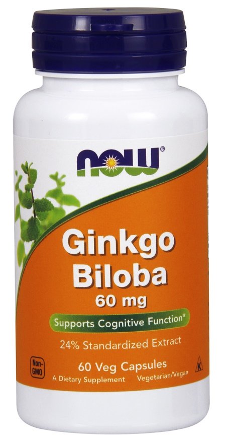 NOW Foods: Ginkgo Biloba, 60mg - 60 vcaps