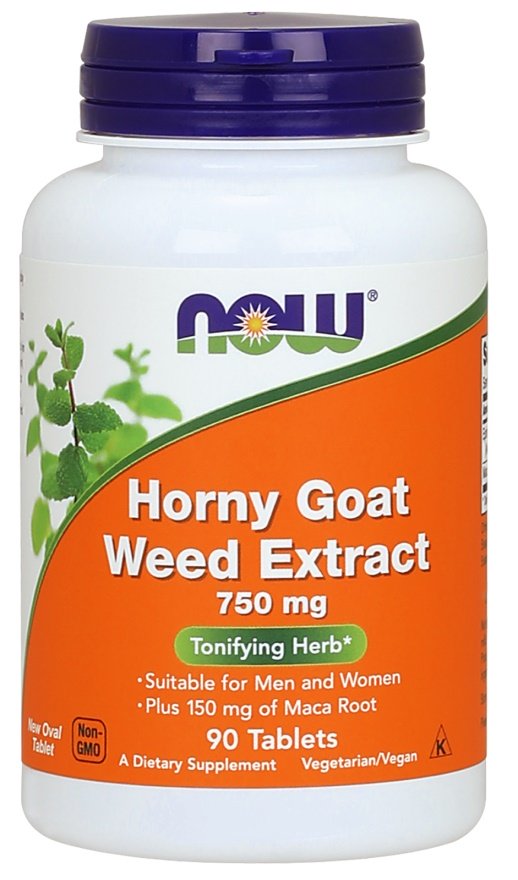 NOW Foods: Horny Goat Weed Extract, 750mg - 90 tablets