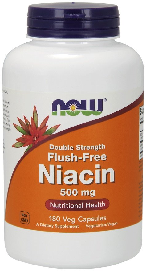 NOW Foods: Niacin Flush-Free, 500mg (Double Strength) - 180 vcaps