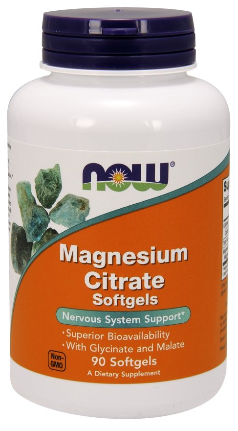 NOW Foods: Magnesium Citrate Softgels - 90 softgels