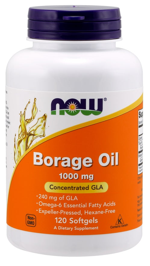 NOW Foods: Borage Oil, 1000mg - 120 softgels