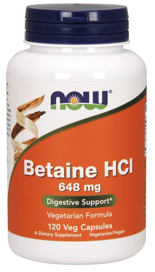 NOW Foods: Betaine HCl, 648mg - 120 vcaps