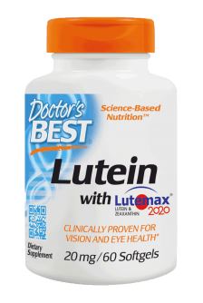 Doctor's Best: Lutein with Lutemax, 20mg - 60 softgels