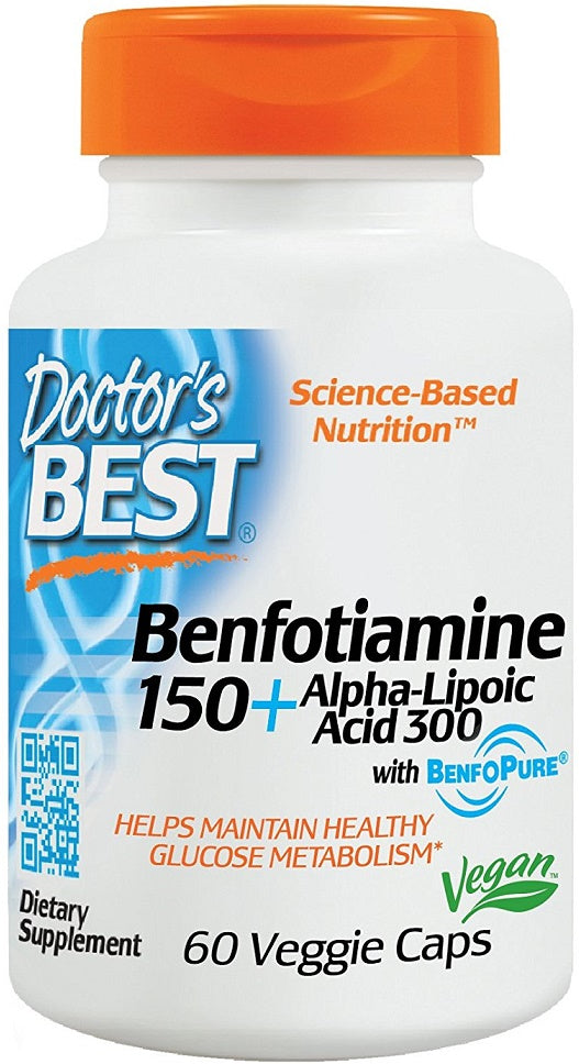 Doctor's Best: Benfotiamine 150 + Alpha-Lipoic Acid 300 - 60 vcaps