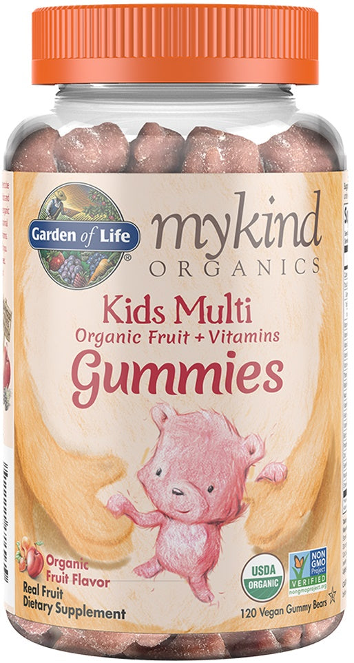 Garden of Life: Mykind Organics Kids Multi Gummies, Organic Fruit Flavor - 120 vegan gummy bears