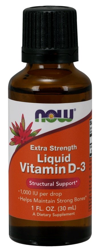 NOW Foods: Vitamin D-3 Liquid, 1000 IU (Extra Strength) - 30 ml.