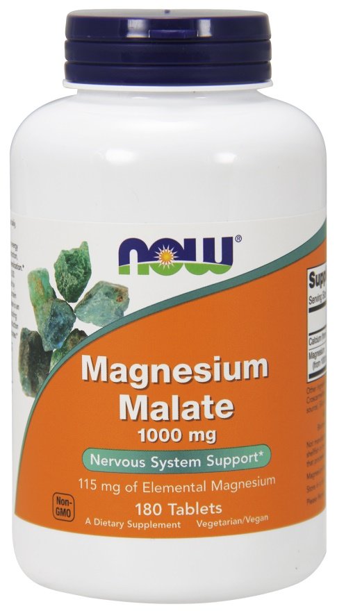 NOW Foods: Magnesium Malate, 1000mg - 180 tabs