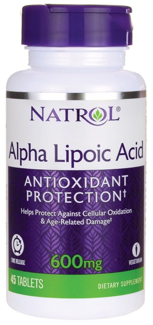 Natrol: Alpha Lipoic Acid Time Release, 600mg - 45 tabs