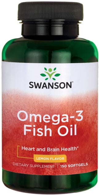 Swanson: Omega-3 Fish Oil, Lemon - 150 softgels