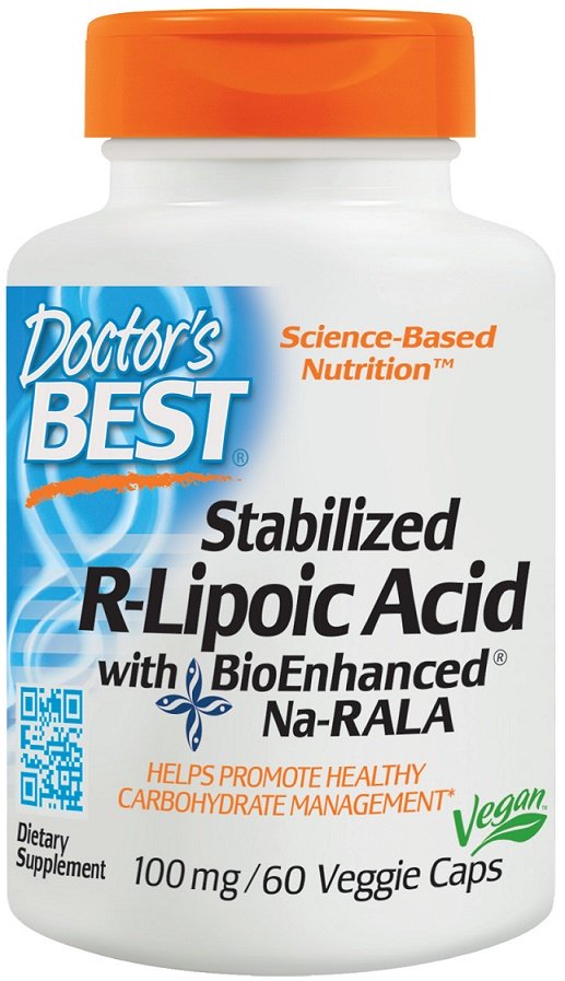 Doctor's Best: Stabilized R-Lipoic Acid with BioEnhanced Na-RALA, 100mg - 60 vcaps