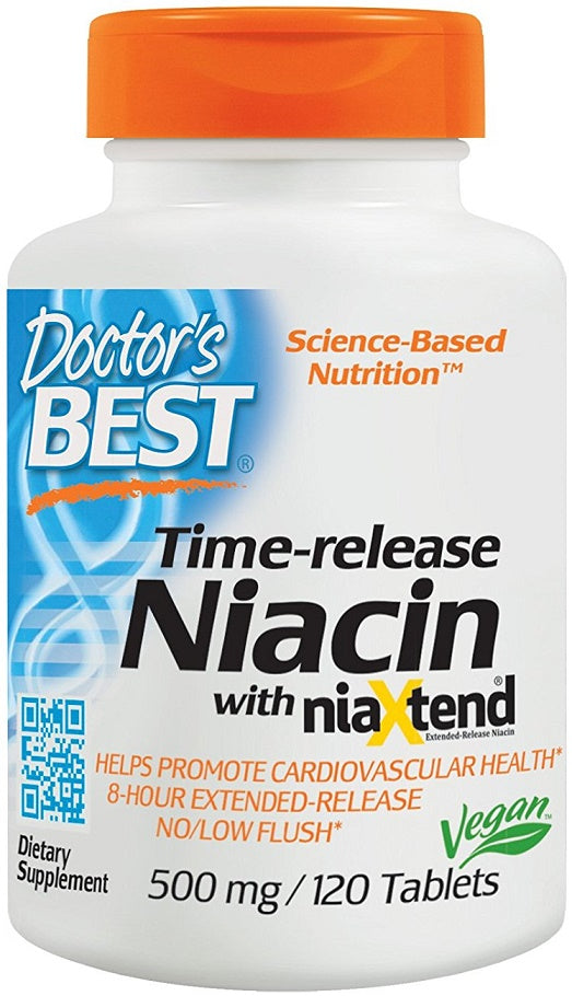 Doctor's Best: Time-release Niacin with niaXtend, 500mg - 120 tablets