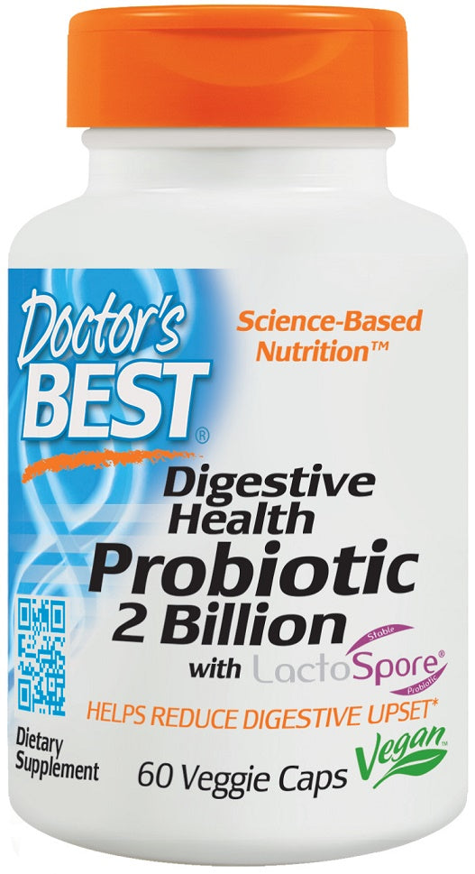 Doctor's Best: Digestive Health Probiotic 2 Billion with LactoSpore - 60 vcaps