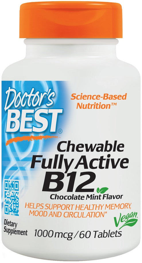 Doctor's Best: Chewable Fully Active B12, 1000mcg - 60 tablets