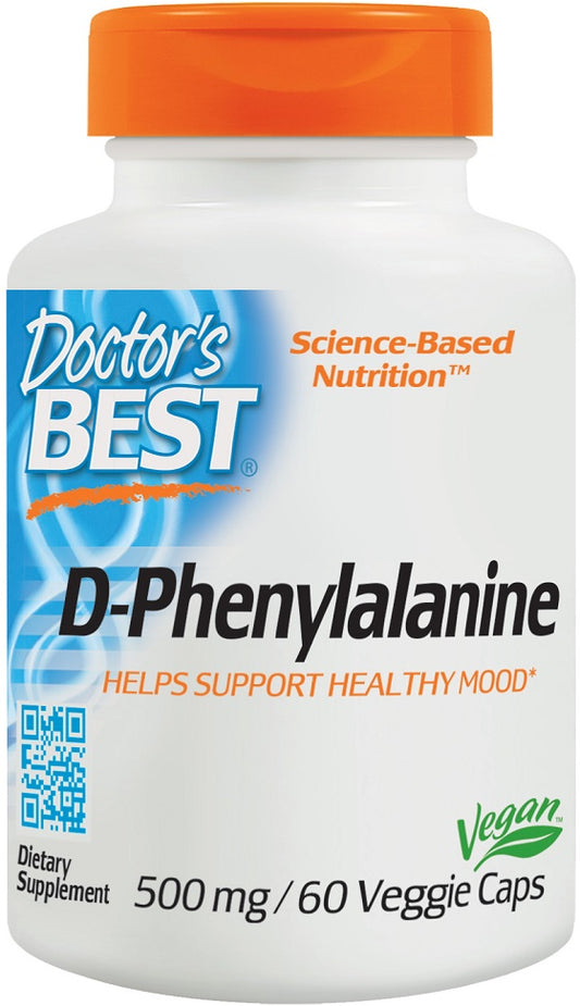 Doctor's Best: D-Phenylalanine, 500mg - 60 vcaps