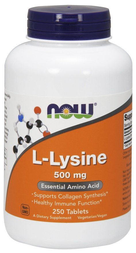 NOW Foods: L-Lysine, 500mg - 250 tablets