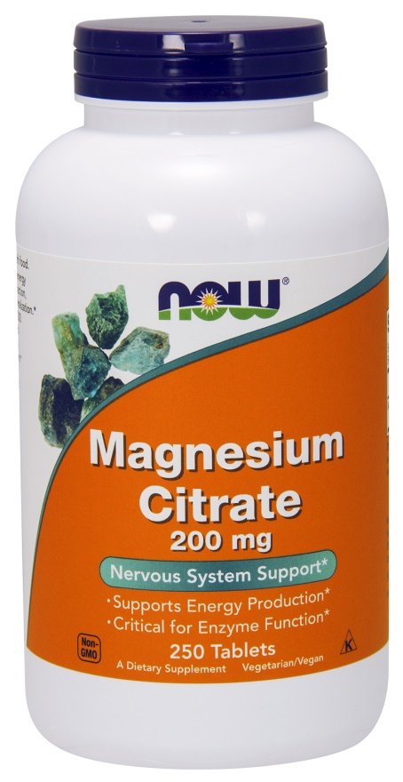 NOW Foods: Magnesium Citrate, 200mg - 250 tablets