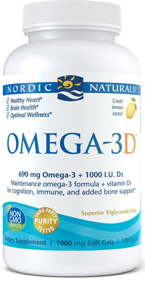 Nordic Naturals: Omega-3D, 690mg Lemon - 120 softgels