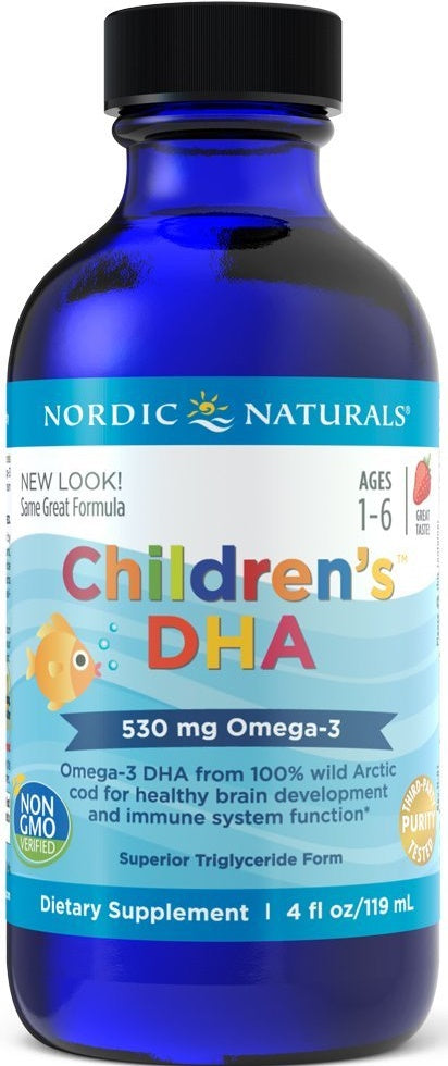 Nordic Naturals: Children's DHA, 530mg Omega-3 Strawberry (EAN 768990567803) - 119 ml.