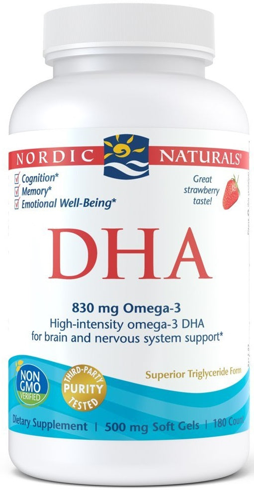 Nordic Naturals: DHA, 830mg Strawberry - 180 softgels