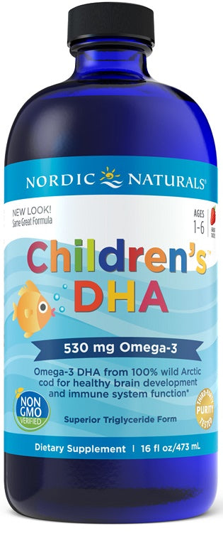 Nordic Naturals: Children's DHA, 530mg Omega-3 Strawberry - 473 ml.