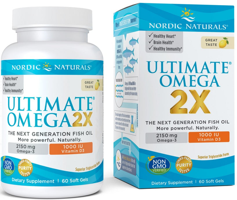 Nordic Naturals: Ultimate Omega 2X with Vitamin D3, 2150mg Lemon - 60 softgels