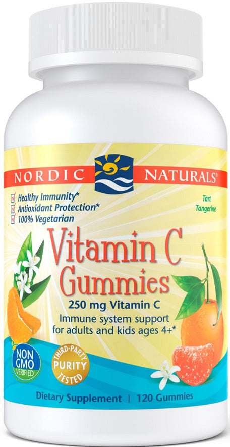 Nordic Naturals: Vitamin C Gummies, 250mg Tangerine - 120 gummies