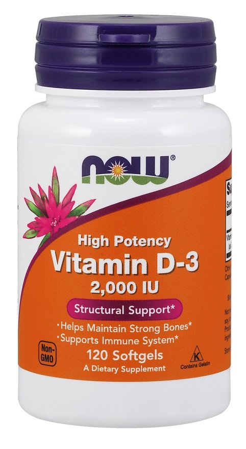 NOW Foods: Vitamin D-3, 2000 IU - 120 softgels