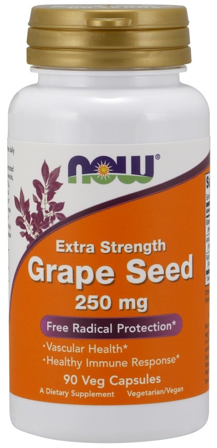 NOW Foods: Grape Seed, 250mg Extra Strength - 90 vcaps