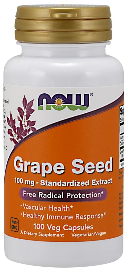 NOW Foods: Grape Seed Standardized Extract, 100mg - 100 vcaps