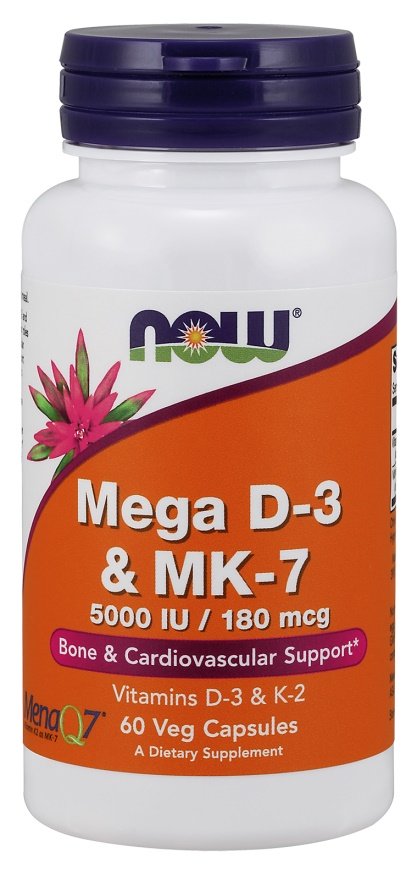 NOW Foods: Mega D-3 & MK-7 - 60 vcaps