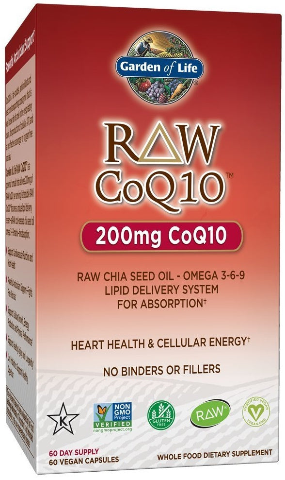 Garden of Life: Raw CoQ10, 200mg - 60 vegan caps