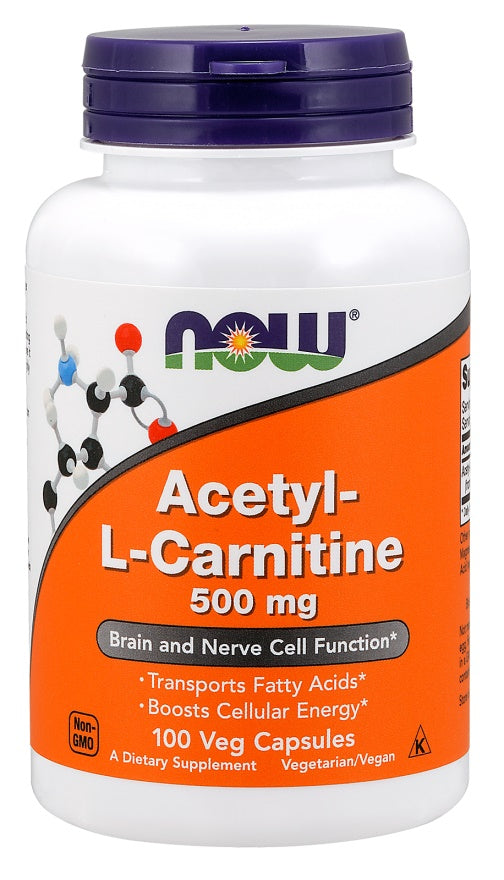 NOW Foods: Acetyl-L-Carnitine, 500mg - 100 vcaps