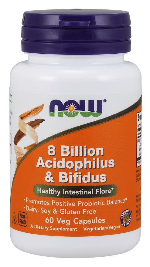 NOW Foods: 8 Billion Acidophilus & Bifidus - 60 vcaps