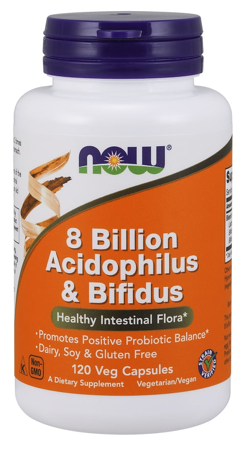 NOW Foods: 8 Billion Acidophilus & Bifidus - 120 vcaps