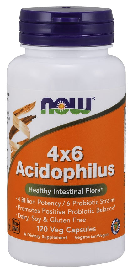 NOW Foods: Acidophilus 4X6 - 120 vcaps