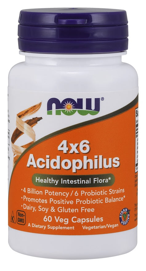 NOW Foods: Acidophilus 4X6 - 60 vcaps