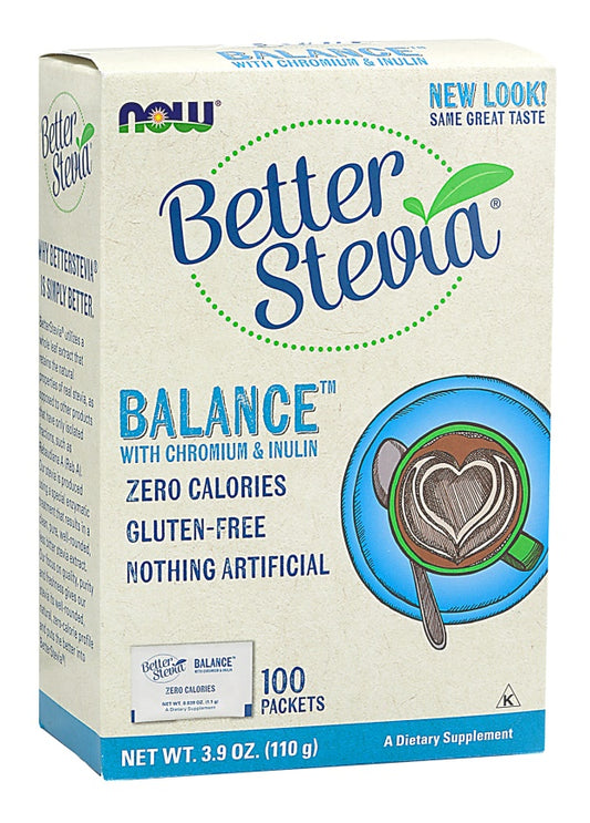 NOW Foods: Better Stevia Balance with Chromium & Inulin - 100 packets