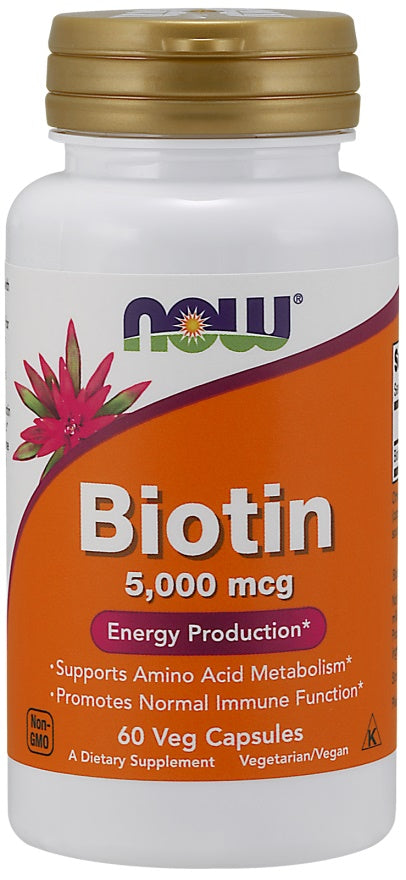 NOW Foods: Biotin, 5000mcg - 60 vcaps