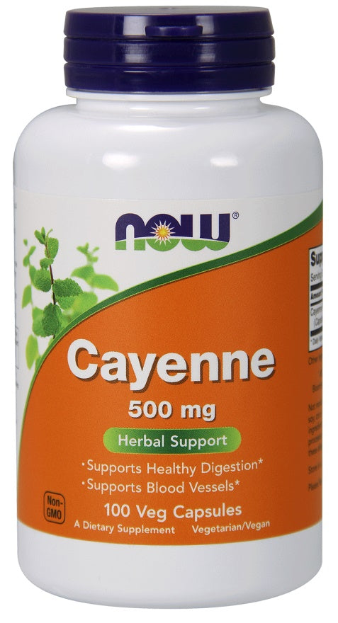 NOW Foods: Cayenne, 500mg - 100 vcaps