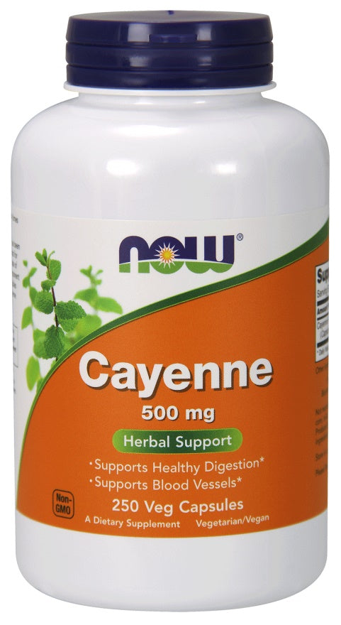 NOW Foods: Cayenne, 500mg - 250 vcaps